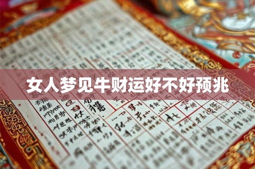 女人梦见牛财运好不好预兆