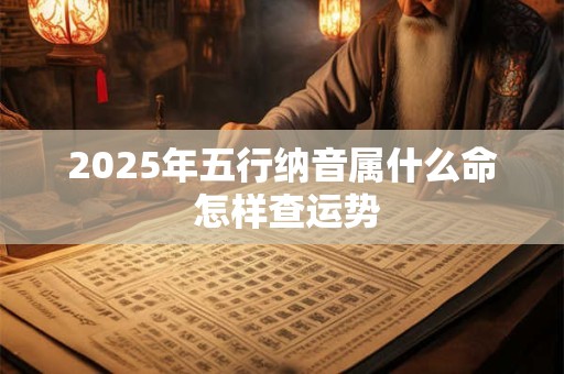2025年五行纳音属什么命 怎样查运势