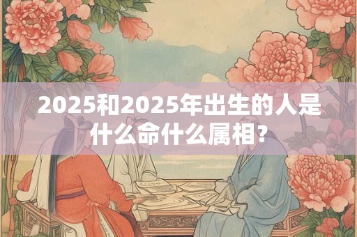 2025和2025年出生的人是什么命什么属相？