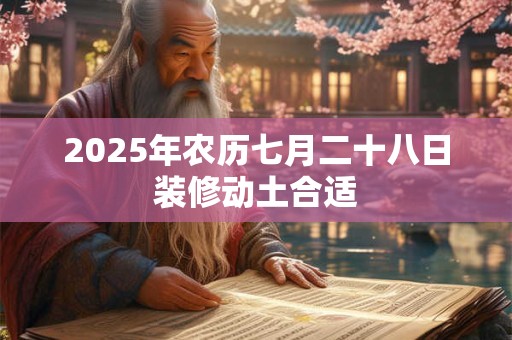 2025年农历七月二十八日装修动土合适 2025年农历七月二十八日装修动土合适