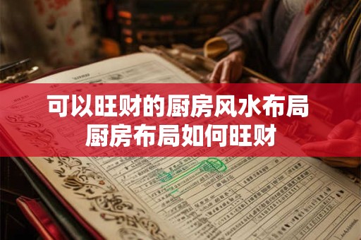 可以旺财的厨房风水布局 厨房布局如何旺财