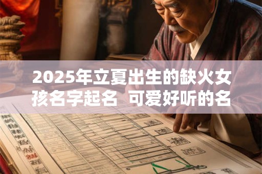 2025年立夏出生的缺火女孩名字起名  可爱好听的名字