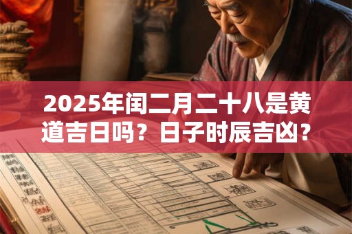 2025年闰二月二十八是黄道吉日吗？日子时辰吉凶？