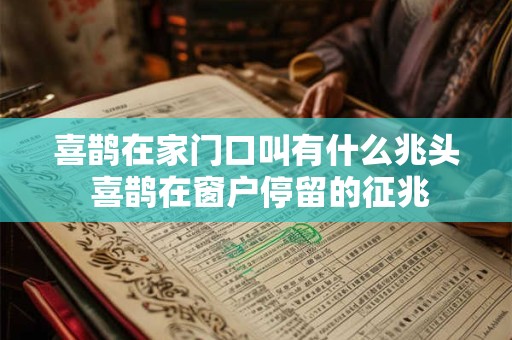 喜鹊在家门口叫有什么兆头 喜鹊在窗户停留的征兆