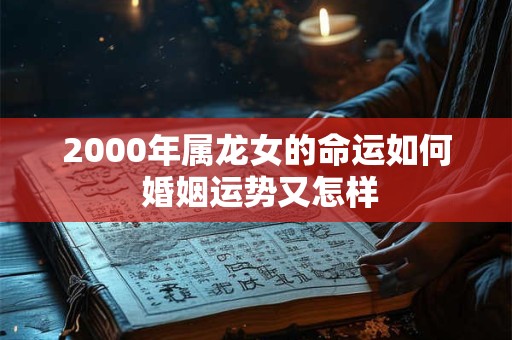 2000年属龙女的命运如何 婚姻运势又怎样