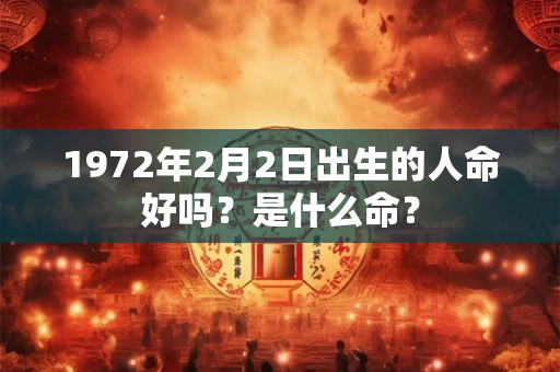 1972年2月2日出生的人命好吗？是什么命？
