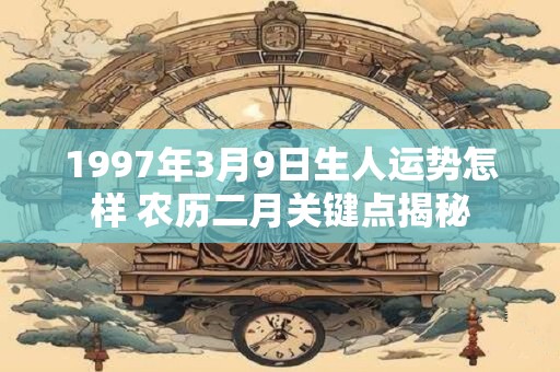 1997年3月9日生人运势怎样 农历二月关键点揭秘