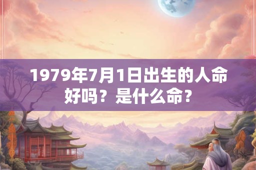 1979年7月1日出生的人命好吗？是什么命？