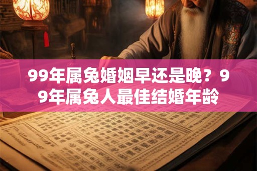 99年属兔婚姻早还是晚？99年属兔人最佳结婚年龄