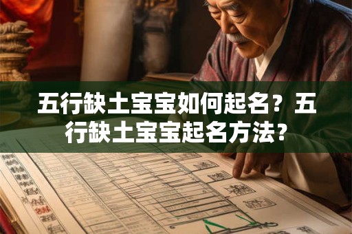 五行缺土宝宝如何起名？五行缺土宝宝起名方法？