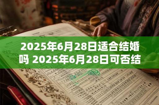 2025年6月28日适合结婚吗 2025年6月28日可否结婚
