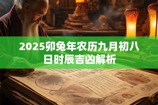 2026卯兔年农历九月初八日时辰吉凶解析