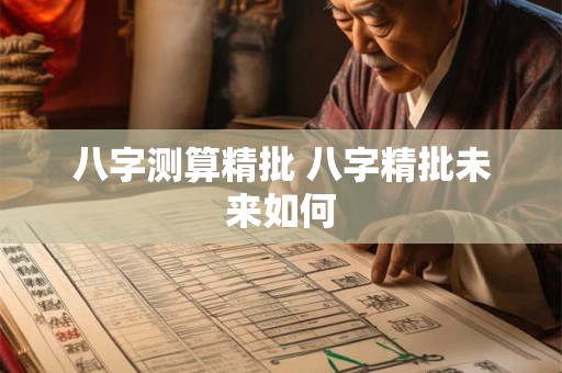 八字测算精批 八字精批未来如何
