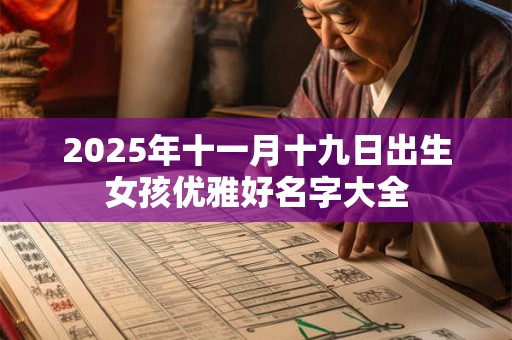 2025年十一月十九日出生女孩优雅好名字大全