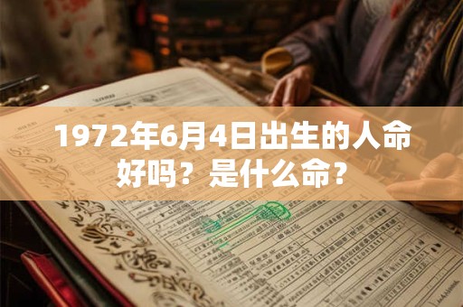 1972年6月4日出生的人命好吗?是什么命? 1972年6月4日出生的人命好吗?是什么命?