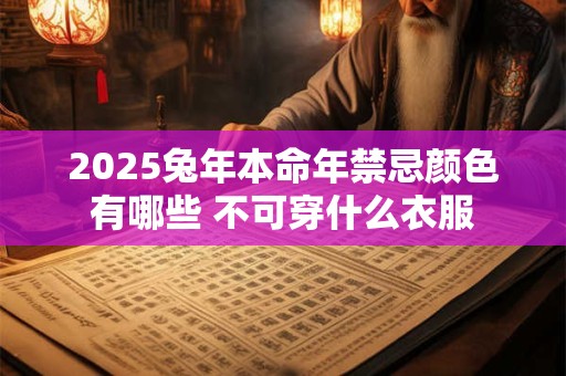 2025兔年本命年禁忌颜色有哪些 不可穿什么衣服