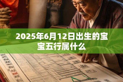 2025年6月12日出生的宝宝五行属什么