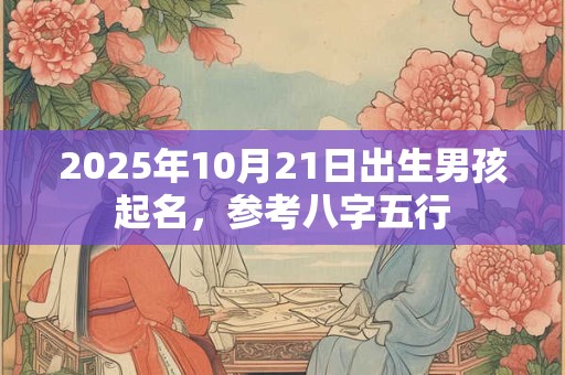 2025年10月21日出生男孩起名，参考八字五行