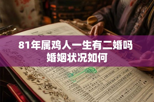 81年属鸡人一生有二婚吗 婚姻状况如何