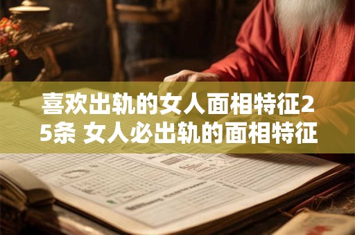 喜欢出轨的女人面相特征25条 女人必出轨的面相特征