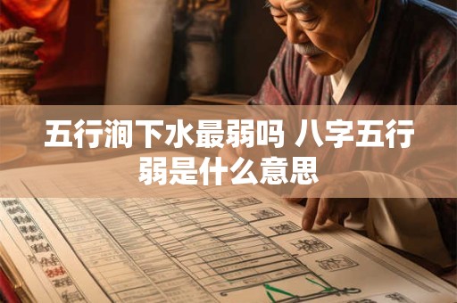 五行涧下水最弱吗 八字五行弱是什么意思