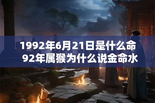 1992年6月21日是什么命  92年属猴为什么说金命水猴