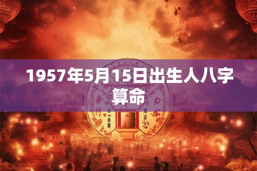 1957年5月15日出生人八字算命