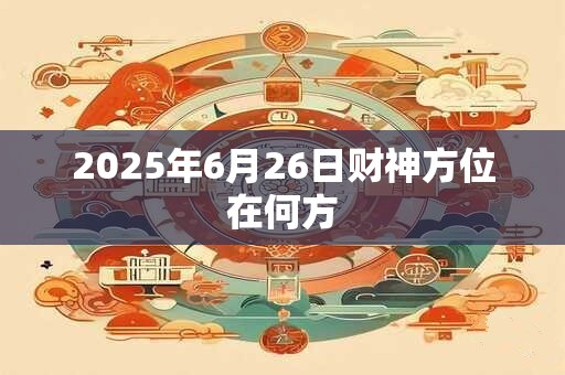 2025年6月26日财神方位在何方
