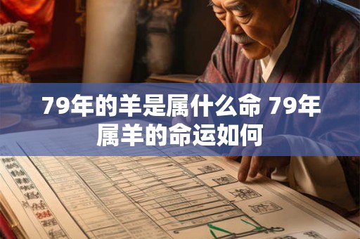 79年的羊是属什么命 79年属羊的命运如何