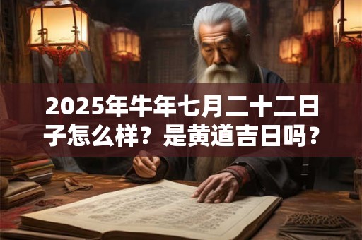 2025年牛年七月二十二日子怎么样?是黄道吉日吗? 2025年牛年七月二十二日子怎么样?是黄道吉日吗?