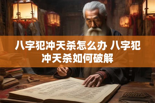 八字犯冲天杀怎么办 八字犯冲天杀如何破解