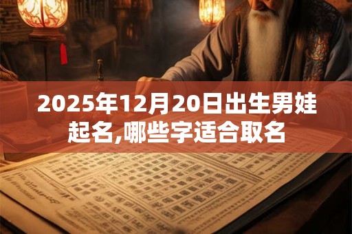 2025年12月20日出生男娃起名,哪些字适合取名