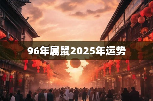 96年属鼠2025年运势