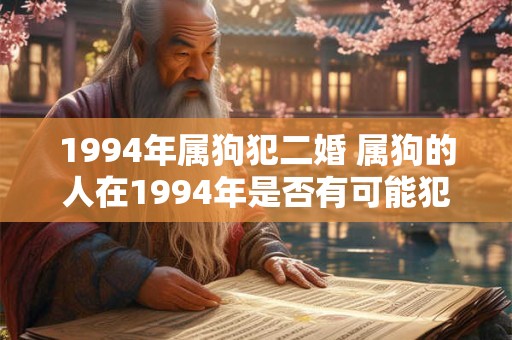 1994年属狗犯二婚 属狗的人在1994年是否有可能犯二婚 1994年属狗犯二婚 属狗的人在1994年是否有可能犯二婚