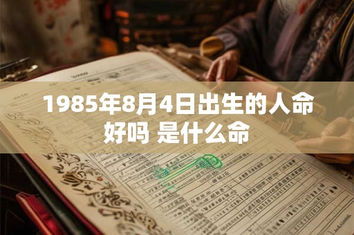 1985年8月4日出生的人命好吗 是什么命