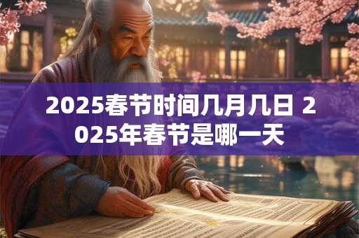 2025春节时间几月几日 2025年春节是哪一天
