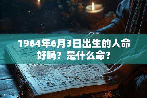 1964年6月3日出生的人命好吗？是什么命？