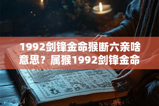 1992剑锋金命猴断六亲啥意思？属猴1992剑锋金命详解