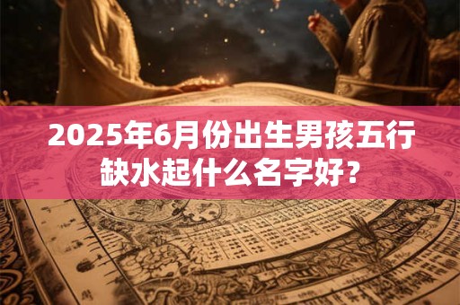 2025年6月份出生男孩五行缺水起什么名字好？