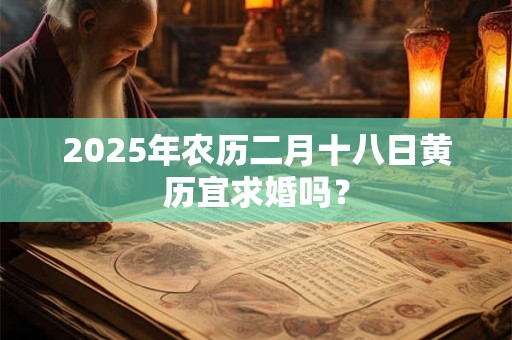 2025年农历二月十八日黄历宜求婚吗？