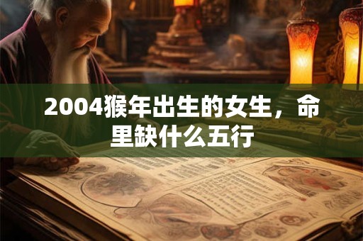 2004猴年出生的女生，命里缺什么五行