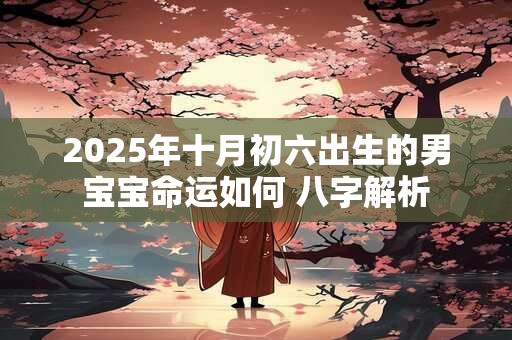 2025年十月初六出生的男宝宝命运如何 八字解析