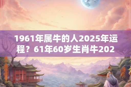 1961年属牛的人2025年运程？61年60岁生肖牛2025年运势