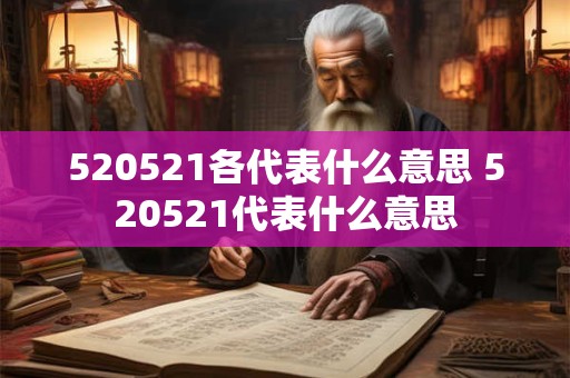 520521各代表什么意思 520521代表什么意思