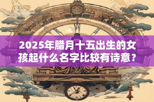 2025年腊月十五出生的女孩起什么名字比较有诗意？