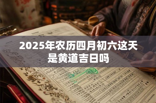 2025年农历四月初六这天是黄道吉日吗