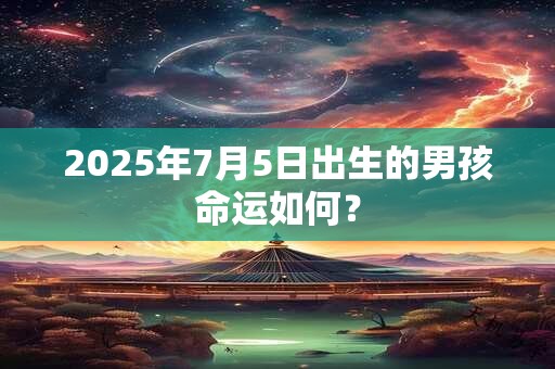 2025年7月5日出生的男孩命运如何？
