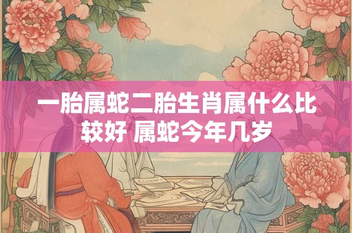 一胎属蛇二胎生肖属什么比较好 属蛇今年几岁