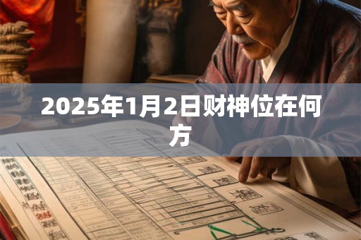 2025年1月2日财神位在何方