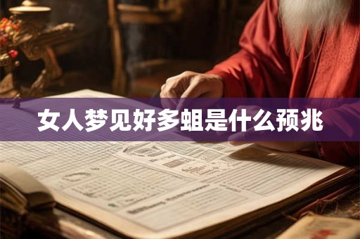 女人梦见好多蛆是什么预兆